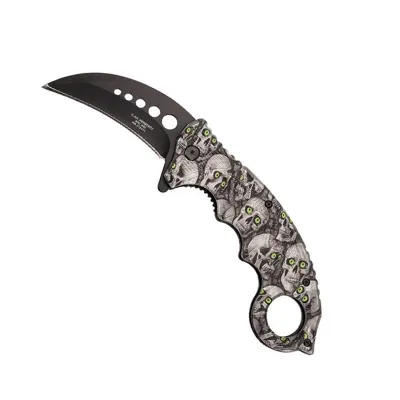 Einhandmesser Totenkopf-Design - Herbertz