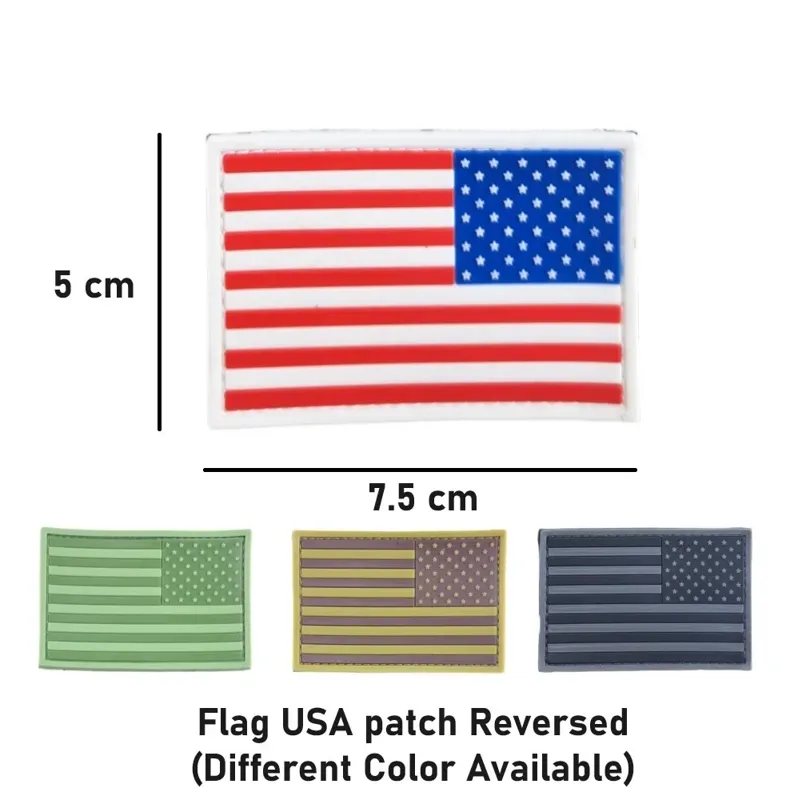 Flag USA Patch Reversed