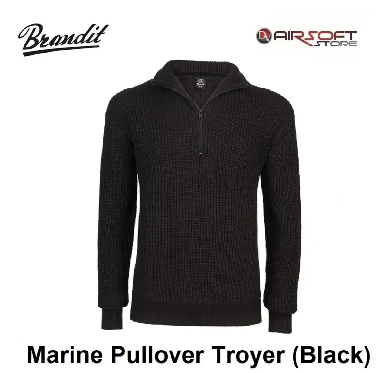 Marine Pullover Troyer · Negro