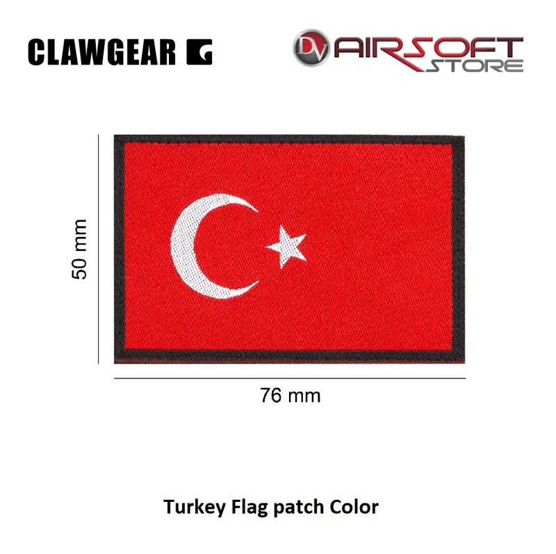 Turkey Flag Patch Color