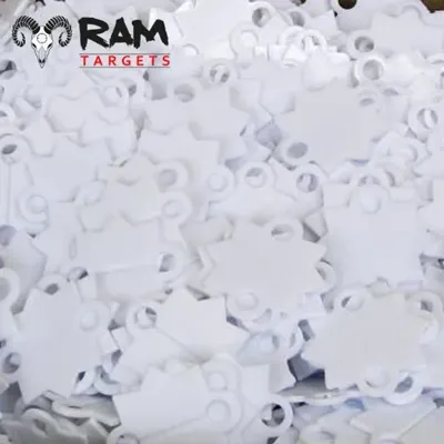 Schietsterren | Wit Plastic | 1000STUKS - Ram Tactical
