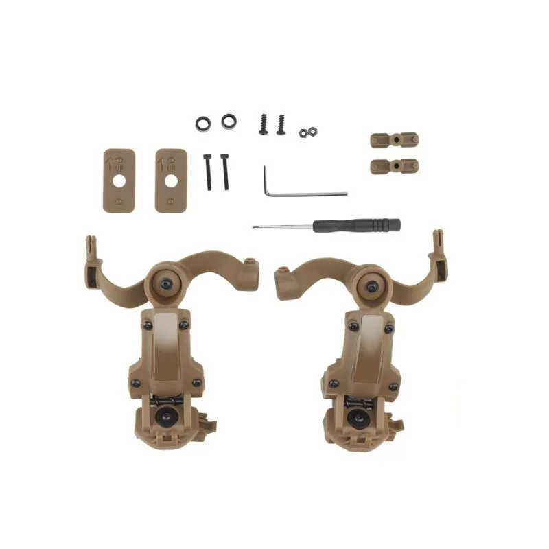 Tactical Multi-Angle Rotation Helmet Rail Adapter · Tan / FDE