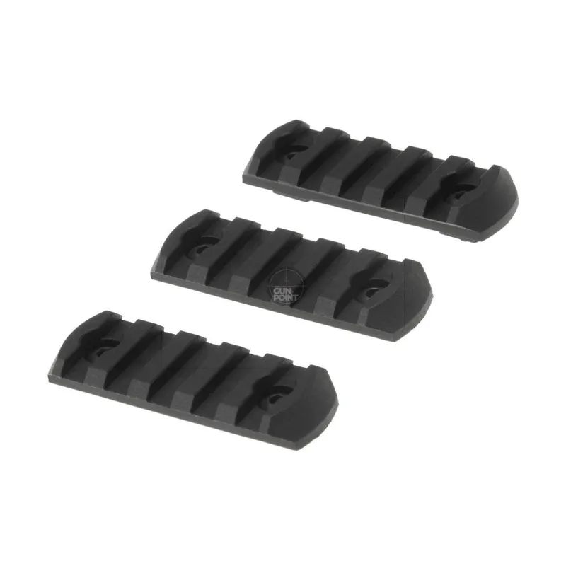 Vega Force Company M-LOK-Compatible Rail Section 5 Slot 3-PACK · Negro