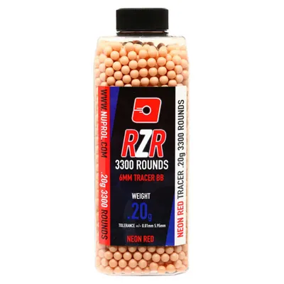 RZR Tracer High Precision Tracer BBs 0,20g 3.300ER Flasche Neon-Rot - Nuprol