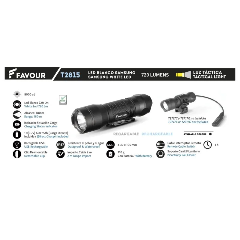 Favour Recargable 2815 720 Lumens