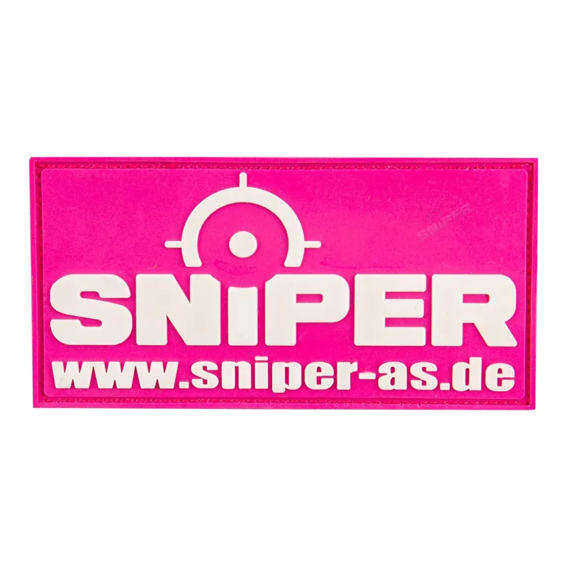 Sniper 3D Rubber Patch,, 9 x 4,5cm · Rosa