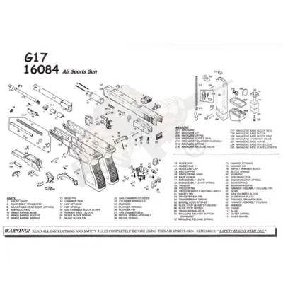 Parts: Hop Up Hood Für G17 (Part. No. 15) - KWA (Taiwan)