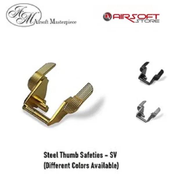 Steel Thumb Safeties – SV · Negro