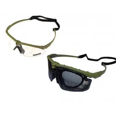 Occhiali Battle Pro Lente Trasparente + Lente Hammer Rete con Inserto Lenti Graduate Frame