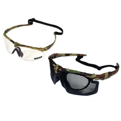 Occhiali Battle Pro Lente Trasparente + Lente Hammer Rete con Inserto Lenti Graduate Frame Multi