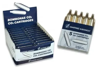 Capsulas CO2, 12 gr Caja de 5 Unidades