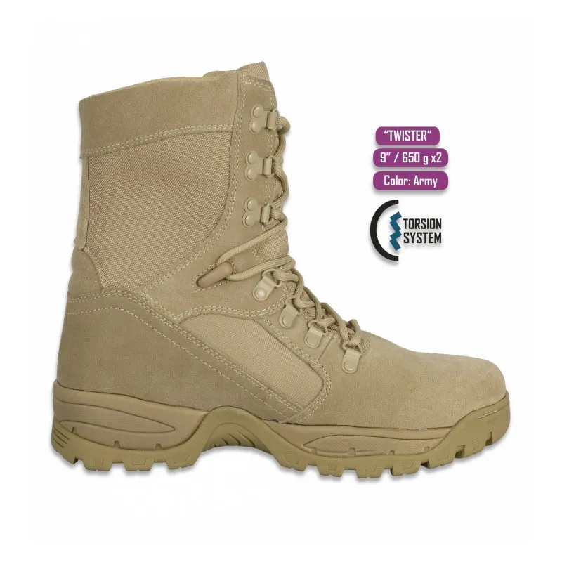 Taser Bota Barbaric Force Twister 9" · Tan / FDE