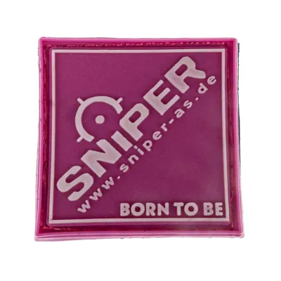 Square 3D Glow in Dark Rubber Patch - Sniper