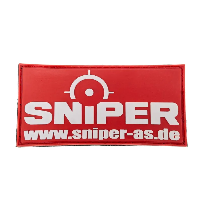 Sniper 3D Rubber Patch,, 9 x 4,5cm · Rojo