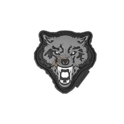 Angry Wolf Head Patch, / 3D Rubber Patch - JTG