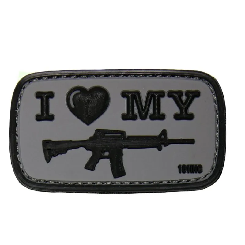 101 Inc I Love My M4 PVC Patch · Gris