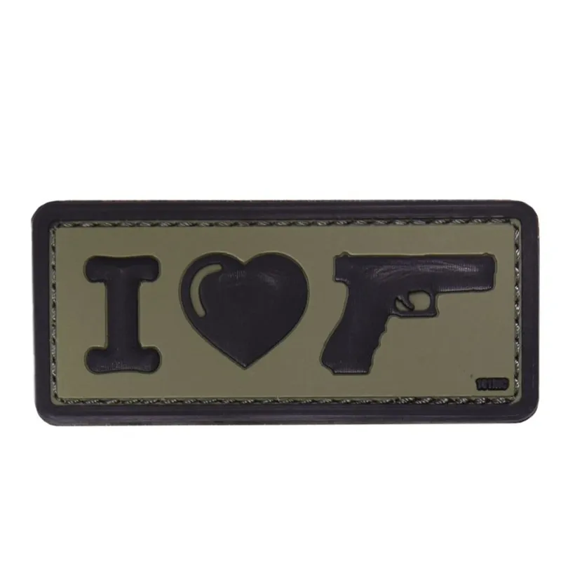 101 Inc I Love My Sidearm PVC Patch · Verde / OD