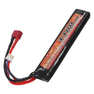 7.4V 1100 mAh LIPO 20C Stock Tube - T Plug - VB Power