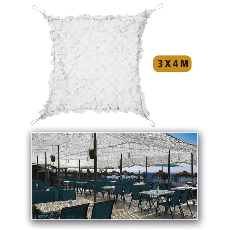 Camo Systems Δίχτυ Σκίασης Άσπρο 3 x 4 Broadleaf Shade Sail