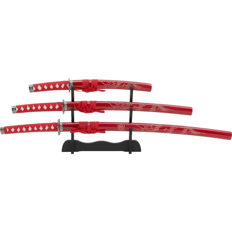 Haller Σετ Σπαθί Samurai Dragon 3 Τεμαχίων 8600 · Rojo