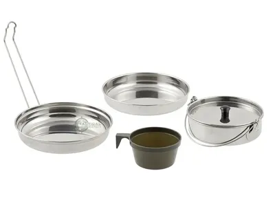 Σετ Μαγειρικής MFH Mess Kit 5 Τεμ Ανοξείδωτο Camping - Max Fuchs Outdoors