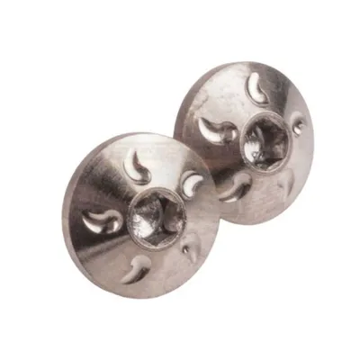Aluminium Grip Stainless Steel Custom Grip Screw Type B 2PCS Set - Titanium - Dr.Black