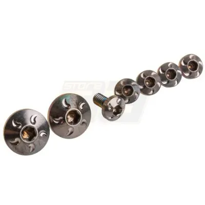 Aluminium Grip Type B 7PCS Set Stainless Steel Custom Grip Screw Set - Titanium - Dr.Black