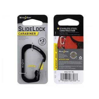 Nite Ize Carabiner Slidelock #3 · Negro
