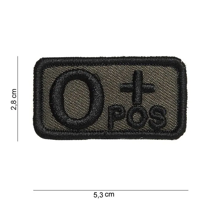 101 Inc Patch Gruppo Sanguigno 0+ · Verde / OD