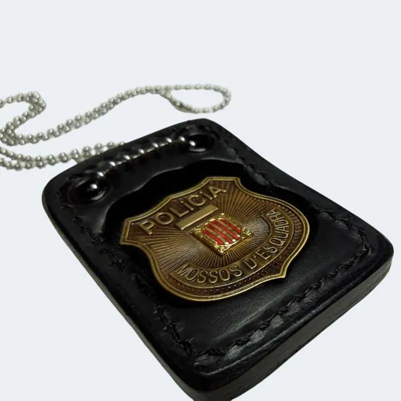 PORTA PLACA Modelo Mossos con Cadena y Pinza