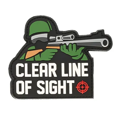 3D Rubber Patch Mit Klettfläche Clear Line of Sight Fullcolor - 101 Inc