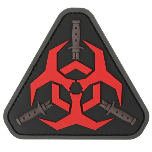 Mil-Spec Monkey 3D Rubber Patch Mit Klettfläche Outbreak Response /Rot · Negro