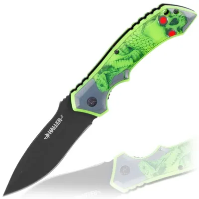 Taschenmesser Glowing III 3D-MOTIV Glow in the Dark Inkl. Gürtelclip - Haller