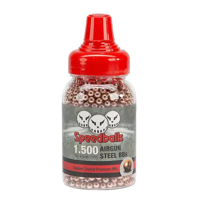 Copper Coated Luftgewehrkugeln Premium Steel-BBs Kal. 4,5 mm 1500 Schuss - Speedballs