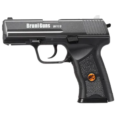 W118 CO2 Luftpistole Kal. 4,5mm BB Mit Metallschlitten Titangrau - Bruni Guns