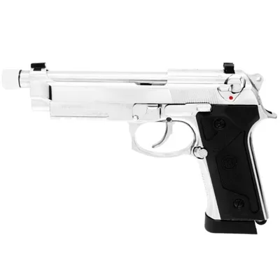 M92A3 CO2 Luftpistole Kal. 4,5 mm BB Vollmetall Chrome-Finish - KLI