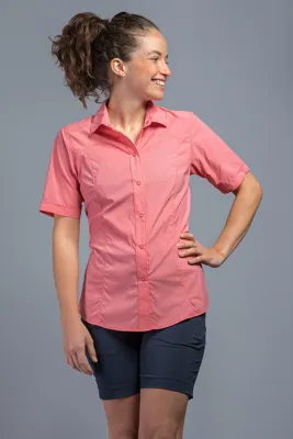 Sejo W's Short Sleeve Shirt | Coral | 40 - Tatonka