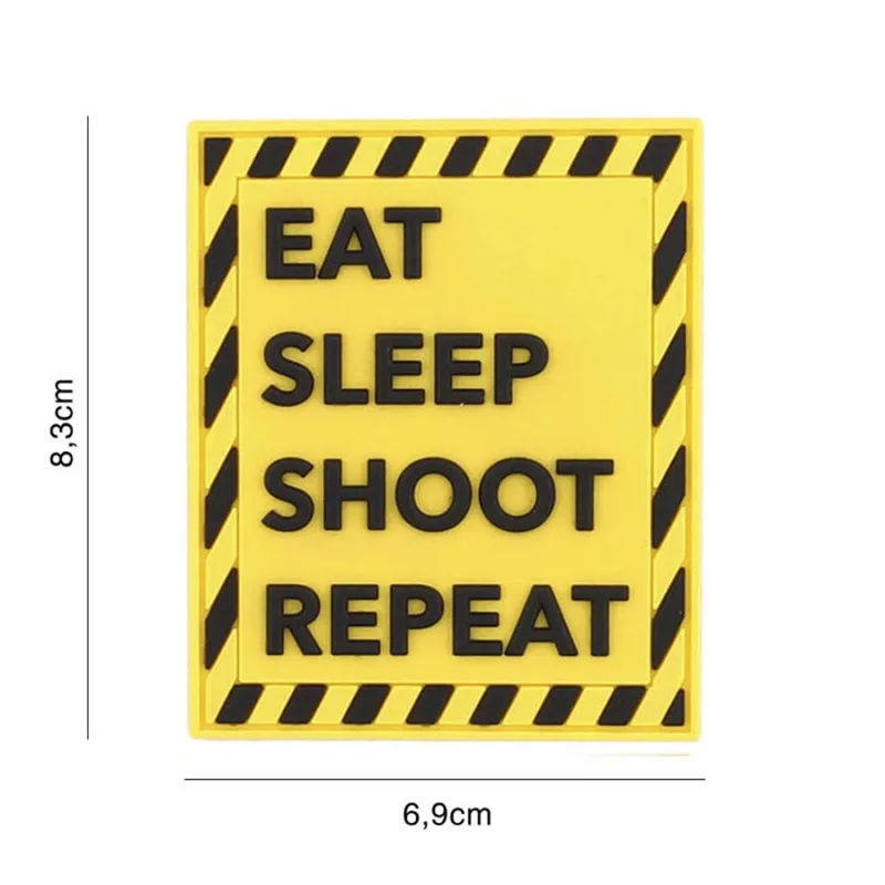 101 Inc Eat Sleep Shoot Repeat PVC Patch