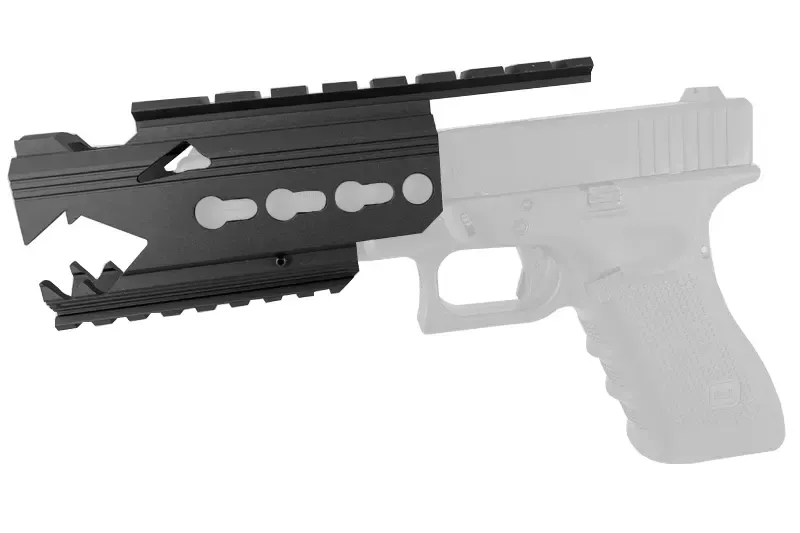 Rail CNC pour Glock Leopard Slong · Negro
