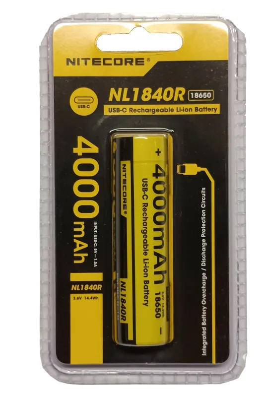 Nitecore Μπαταρια 18650 / 4000mAh (Τιμή Τεμαχίου), NL1840R