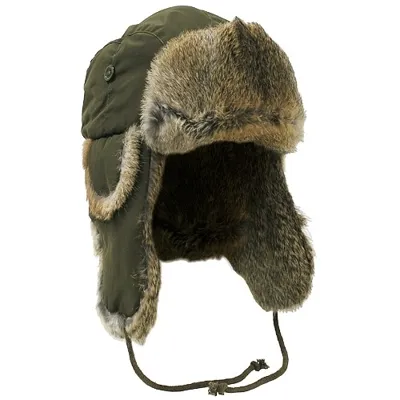 Gorro de Leñador con Piel de Conejo