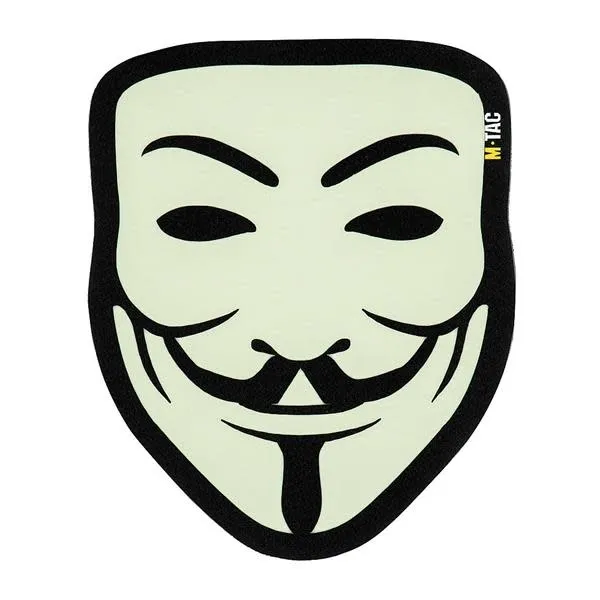 M-Tac Patch Anonymous Glow in the Dark · Negro