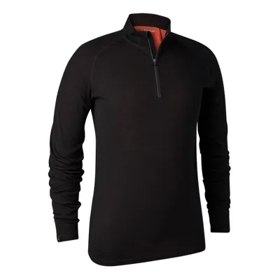 Quinn Merinoundertrøje Med Halv Lynlås – Baselayer Herre - Deerhunter
