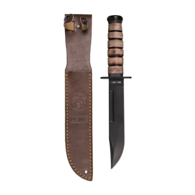 USMC Combat Knife – Kampkniv Med Læderskede - Mil-Tec