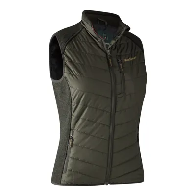 Lady Caroline Vatteret Vest Med Strik Dame - Deerhunter
