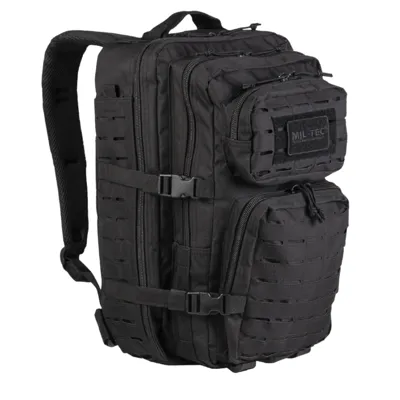 US Assault Pack Large Laser Cut – Sort Rygsæk 36L - Mil-Tec