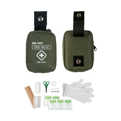 Grøn Førstehjælpstaske Med Bæltestrop – First Aid Mini Pack - Mil-Tec