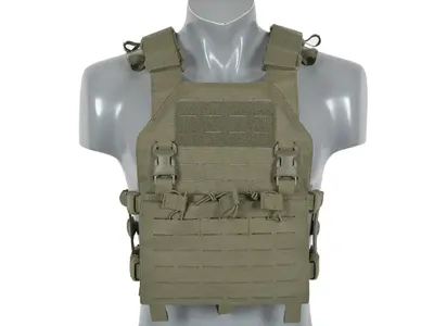 Assault Plate Carrier Vest, Buckle Up Med AR15/AK-Magasinlomme, Laser-Cut - 8Fields