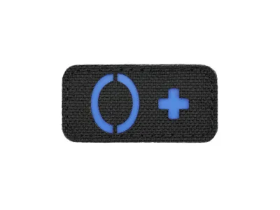 Blodtype-Patch 0+, Laser-Cut – Blå - 8Fields