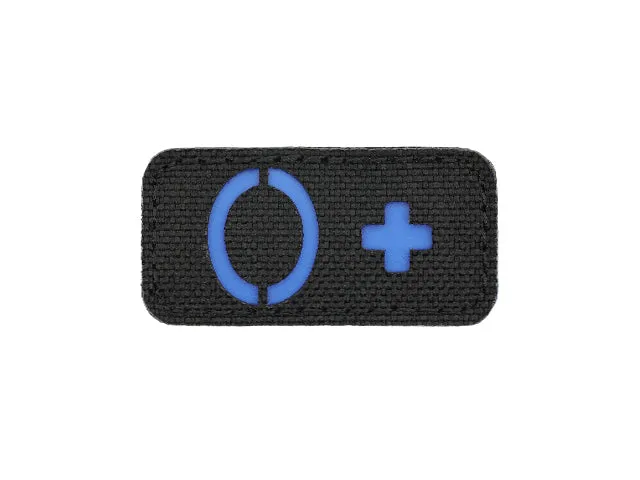 8Fields Blodtype-Patch 0+, Laser-Cut – Blå